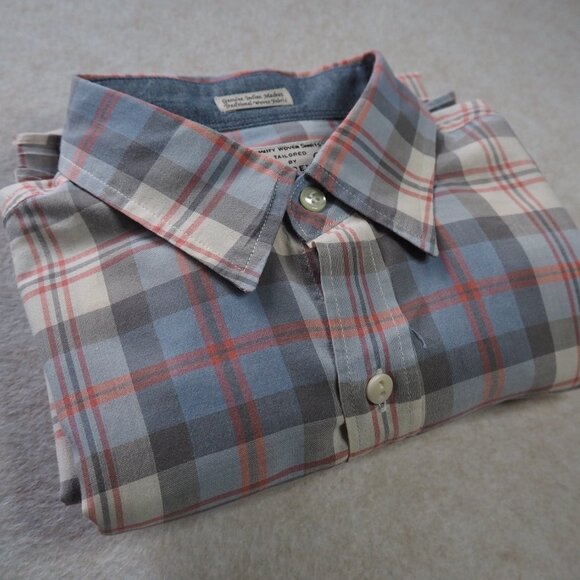 J. Crew Indian Madras Shirt Mens L Plaid Button Down Slim Fit Long Sleeve - Picture 7 of 8